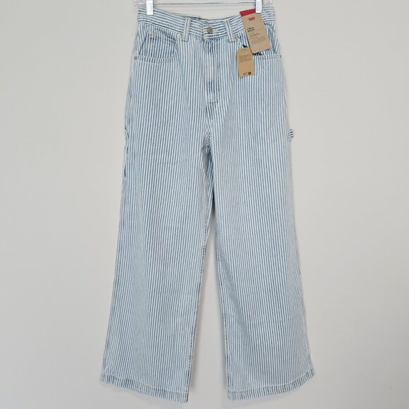 Levi's Denim - NWT Levi's Cinch Baggy Wide Leg Striped Jeans Y2K Size 27